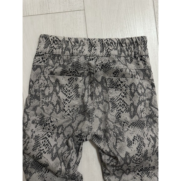 Bevy Flog Pants Sz 25 Gray Shely Snake Skin Pattern Jogger Stretch Drawstring - Picture 4 of 9